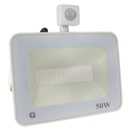 LED FÉNYVETŐ 50W PIROS IP65 MOZGÁSÉRZÉKELŐS