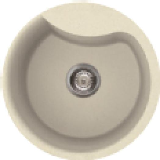 Ego Round G62 Bianco Antico gránit mosogatótálca, kerek medence