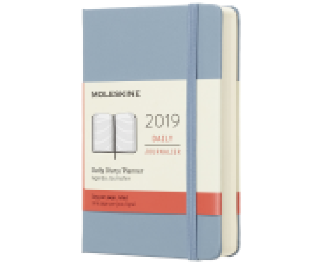 Moleskine 12havi határidőnapló Pocket napi keményfed. hamukék