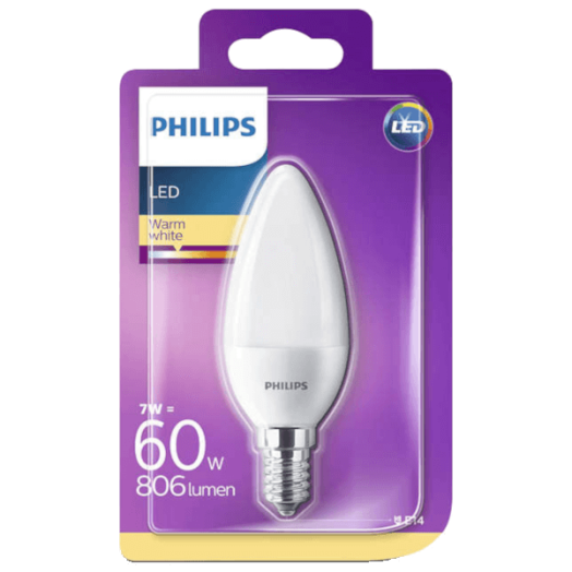 LED FÉNYFORRÁS GYERTYA E14 7W 806LM 2700K 15000H B35 MATT