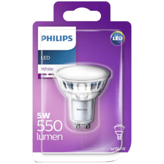 LED FÉNYFORRÁS SPOT GU10 5W 550LM 3000K 15000H 120D MATT
