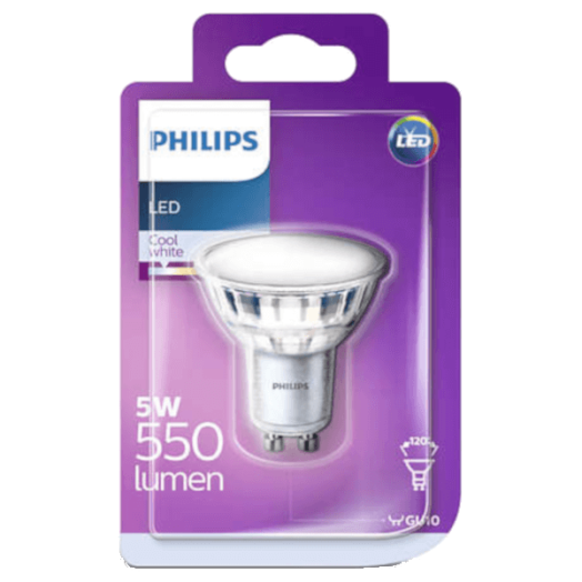 LED FÉNYFORRÁS SPOT GU10 5W 550LM 4000K 15000H 120D MATT