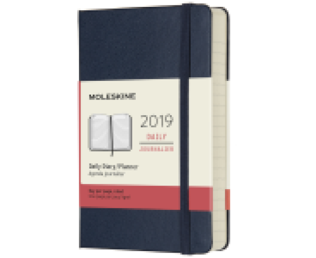 Moleskine 12havi határidőnapló Pocket napi keményfed Zafírkék