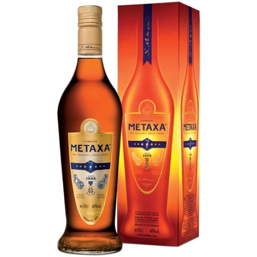 Metaxa 7* görög szeszes ital díszdobozban