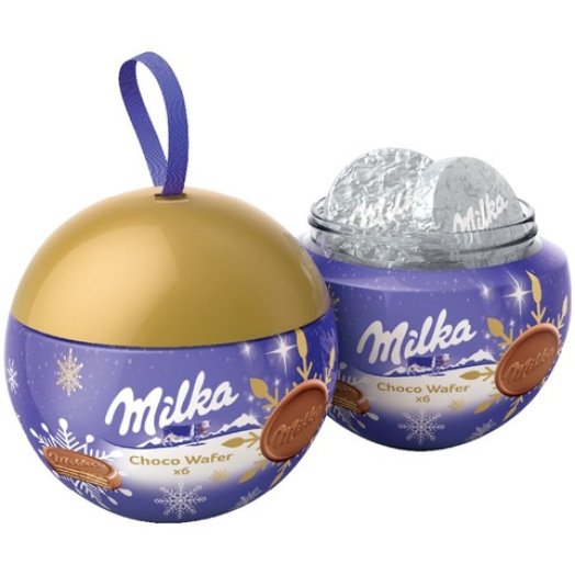 Milka karácsonyi wafer gömb