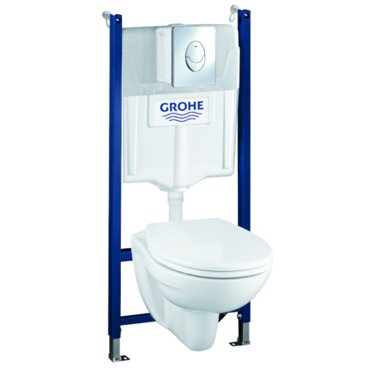 GROHE SOLIDO WC TARTÁLY SZETT (KRÓM NYOMÓLAP+FALI WC- WC ÜLŐKE)