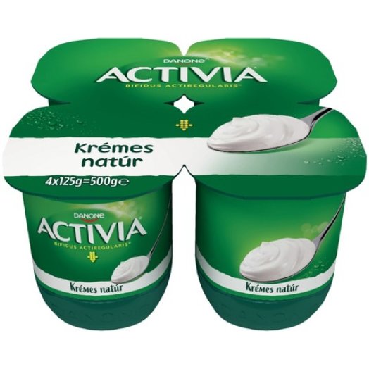 Danone Activia gyümölcsjoghurt, natúr joghurt vagy gyümölcsjoghurt teljes kiőrlésű gabonával