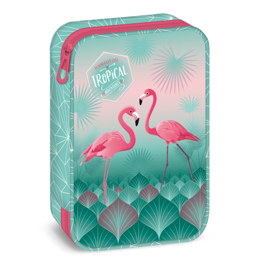 Pink flamingo többszintes tolltartó