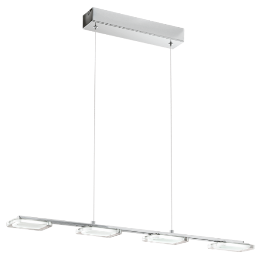 CARTAMA LED-ES FÜGGESZTÉK 4X4,5W KRÓM SZÖGLETES 3000K,1920LM (291468 Outlet