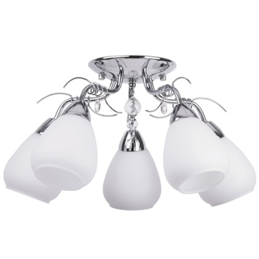 FAITH LIGHT MENNYEZETI E14 5*40W KRÓM/TEJFEHÉR Outlet