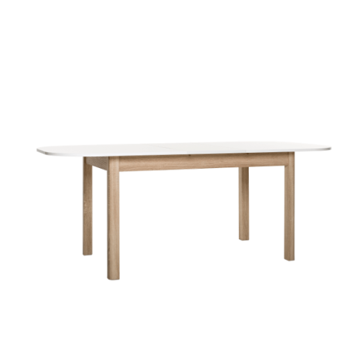 LUND HOSSZABBÍTHATÓ ÉTKEZŐASZTAL 160-200X76X90CM FEHÉR/SONOMA TÖLGY