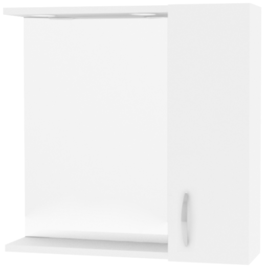 TÜKRÖSSZEKRÉNY 1 AJTÓS 58,5X57X15,5 LED VILÁGÍTÁSSAL