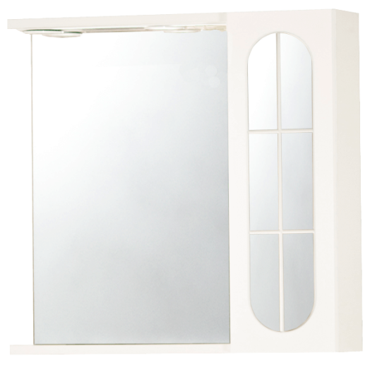 TÜKRÖSSZEKRÉNY 58,5X57X15,5CM FEHÉR EGYAJTÓS LED VILÁGÍTÁSSAL