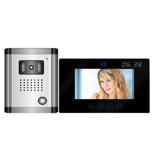 VIDEO KAPUTELEFON 7˝, LCD, BEÉPÍTETT DIGITÁLIS ÓRA Outlet