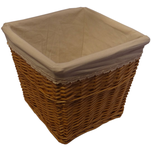 VESSZŐKOSÁR SZETT 2DB-OS FONOTT VIL.BARNA TEXTILBETÉTTEL 36X36X31CM Outlet