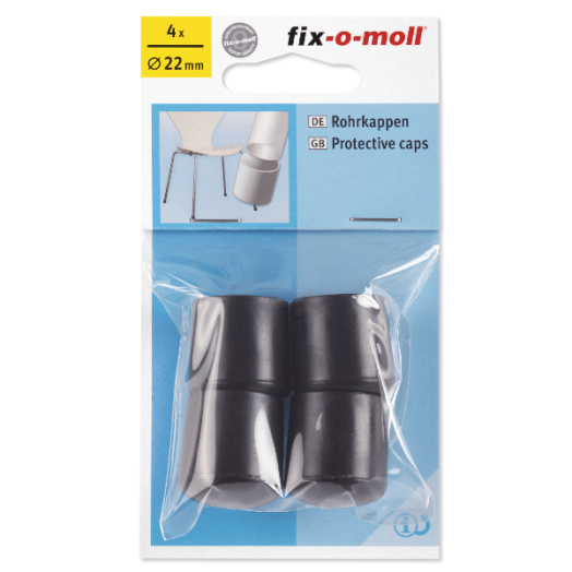 CSŐKUPAK 22MM ÁTMÉRŐ FEKETE, 4DB-OS