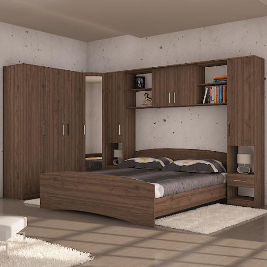 NEXIA HÁLÓSZOBA GARNITÚRA DIÓ K20 ÁGYKERET MÉRETE: 180X200CM Outlet