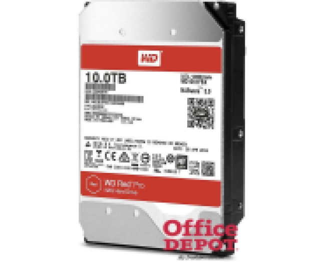 Western Digital 3,5" 10000GB belső SATAIII 7200RPM 256MB RED PRO WD101KFBX winchester 5 év