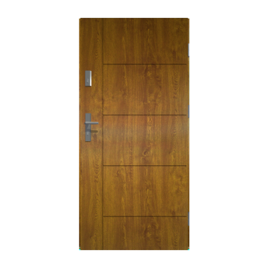 LINEA KÜLTÉRI BEJÁRATI ACÉL AJTÓ, ARANY TÖLGY 99X210CM JOBB
