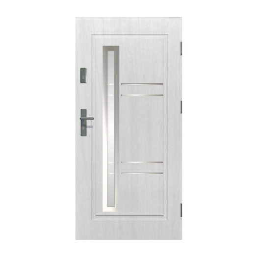 APOLLO KÜLTÉRI BEJÁRATI ACÉL AJTÓ, FEHÉR 89X210CM JOBB