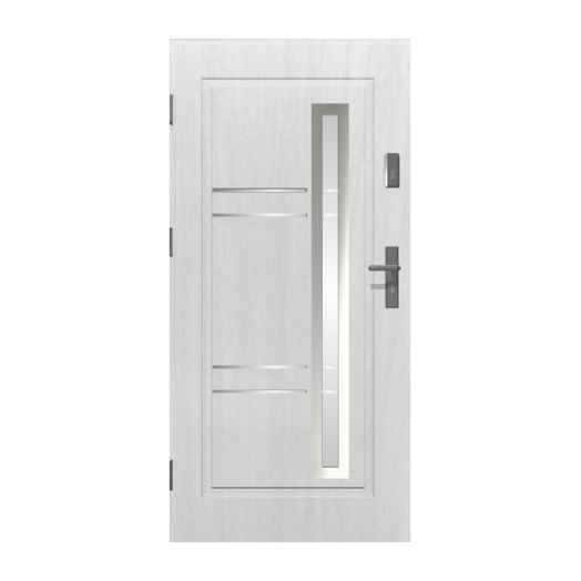 APOLLO KÜLTÉRI BEJÁRATI ACÉL AJTÓ, FEHÉR 99X210CM BAL