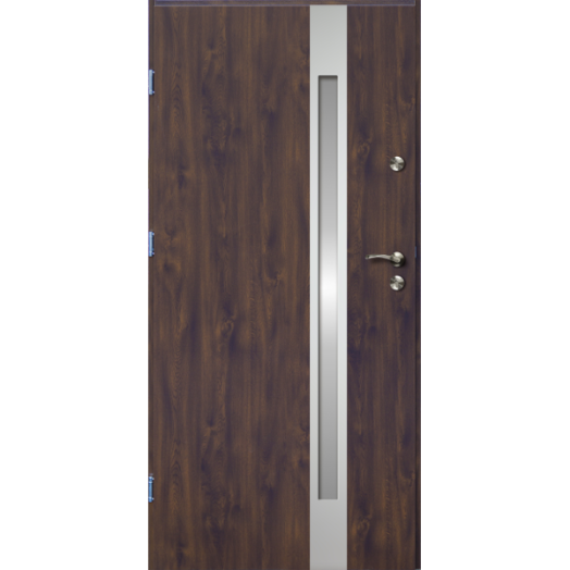 ACÉL BIZTONSÁGI BEJÁRATI AJTÓ VERTE II BALOS 99X205CM SÖTÉT DIÓ