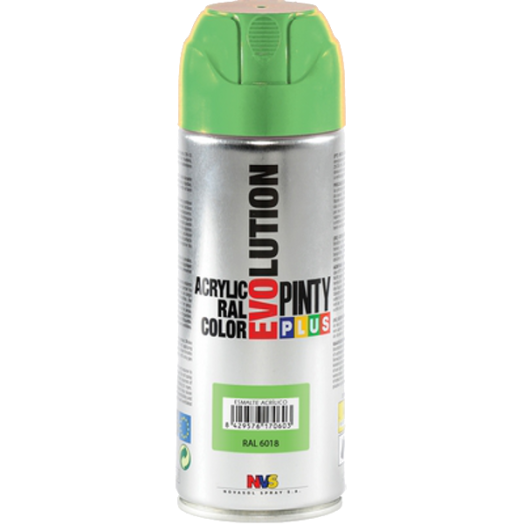 PINTY PLUS EVOLUTION AKRIL SPRAY 200ML RAL 6018 SÁRGÁSZÖLD