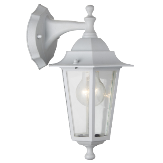 KÜLTÉRI FALIKAR E27 60W IP44 LEFELÉ ÁLLÓ FEHÉR