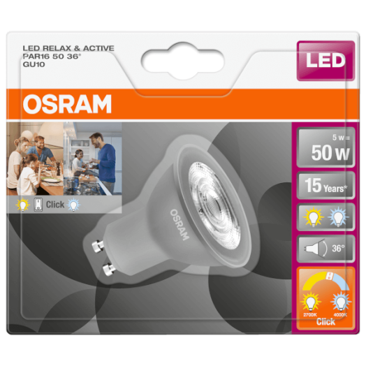 LED FÉNYFORRÁS STAR+ SPOT GU10 50 350LM 5W MATT MŰANYAG MELEG+HIDEG Outlet