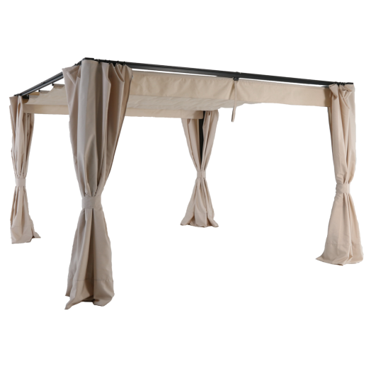 PAVILON ELHÚZHATÓ FÜGGÖNNYEL 300X300X228CM POLYESTER Outlet