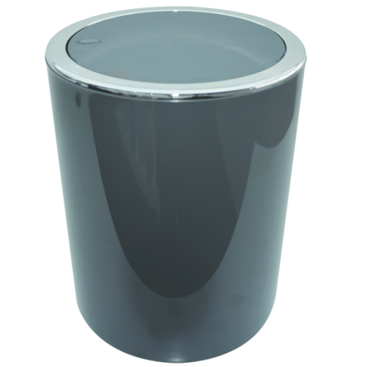 KAMAKA FÜRDŐSZOBAI SZEMETES 6L NYOMÓGOMBBAL,19X24,2X19CM, SZÜRKE