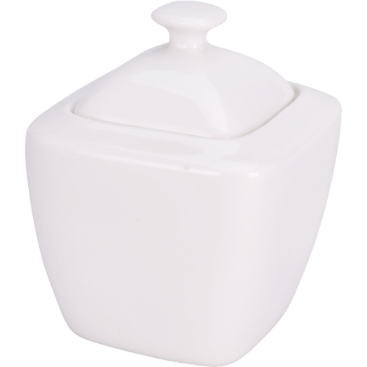 PORCELÁN CUKORTARTÓ KRÉM FEHÉR