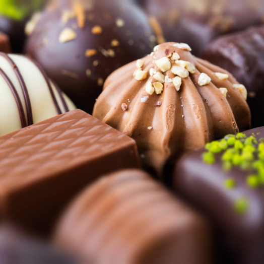 ÜVEGKÉP 30X30CM CSOKOLÁDÉ BONBON (GRADA) (CHOCOLATE) Outlet