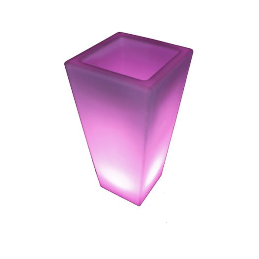 LED VIRÁGTARTÓ NÉGYZET 37X37X77CM TÁVIRÁNYÍTÓVAL,SZÍNVÁLTÓS, ANYAG:PE Outlet