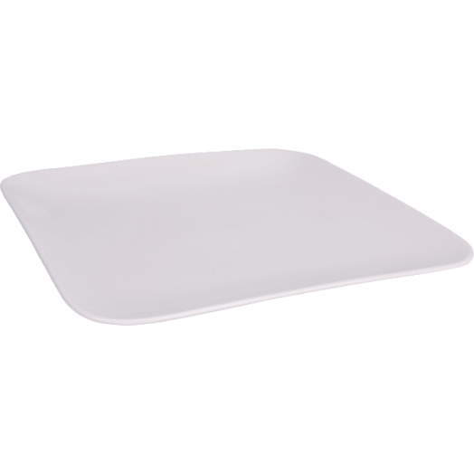 PORCELÁN TÁNYÉR 26,5X26,5X2,7 CM KRÉM FEHÉR
