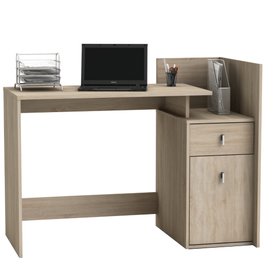MEGA ÍRÓASZTAL 1 AJTÓS, 1 FIÓKOS 117,4X90,1X60,1CM SONOMA TÖLGY Outlet