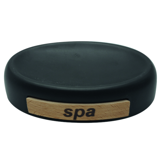 SPA SZAPPANTARTÓ KERÁMIA 8,5X3X12,5CM, FEKETE