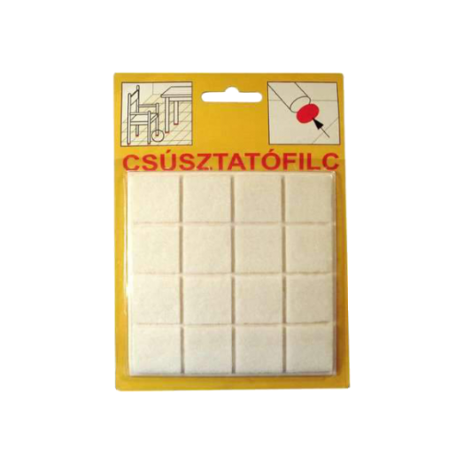 CSÚSZTATÓFILC 22X22MM, 3125         BARNA, ÖNTAPADÓS