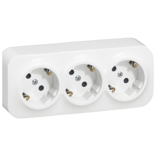 FORIX IP20, FK 3X2P+F ALJZAT, 16A   GYERMEKVÉDŐS, FEHÉR