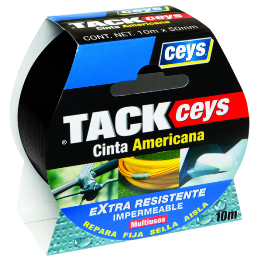 RAGASZTÓSZALAG TACKEYS 10M X 50 MM  FEKETE CEYS