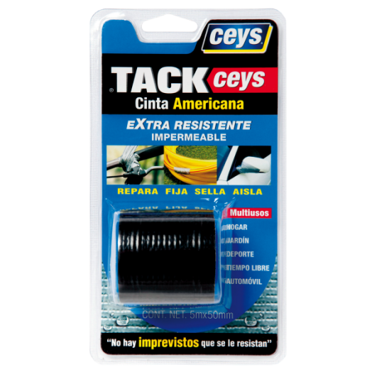 RAGASZTÓSZALAG TACKEYS 5M X 50MM    FEKETE CEYS