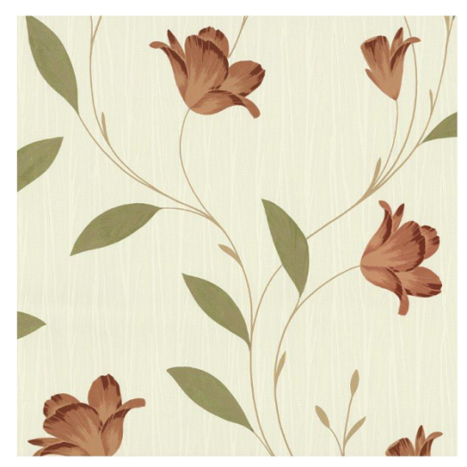 BEIGE-TERRA VIRÁGOS HABTAPÉTA 10X0,53M