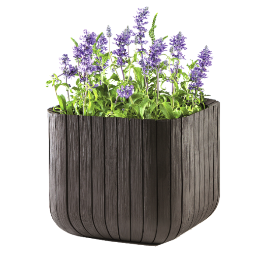CUBE PLANTER VIRÁGTARTÓ BARNA