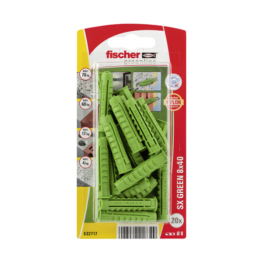 SX 8X40 GREEN K 20 DB DÜBEL