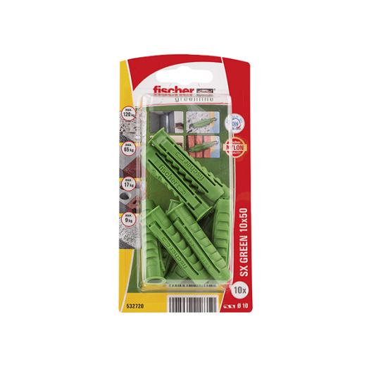 SX 10X50 GREEN K 10 DB DÜBEL