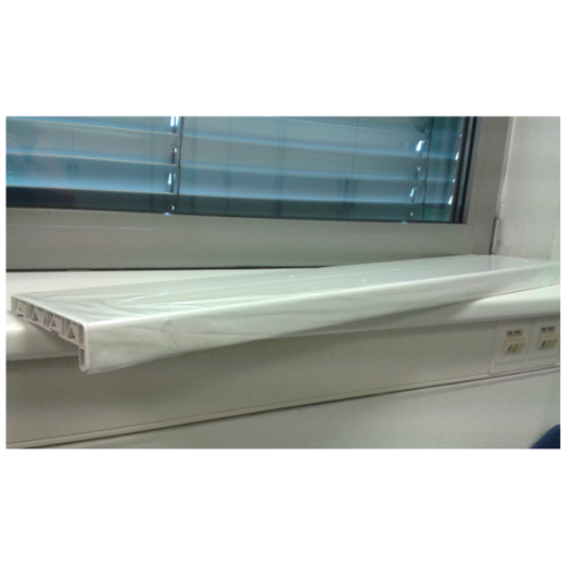 MŰANYAG ABLAKPÁRKÁNY FEHÉR 124X25CM