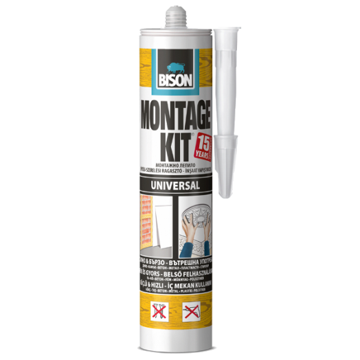 BISON MONTAGEKIT UNIVERZÁLIS 440GR OLDÓSZERMENTES SZERELÉSI RAGASZTÓ
