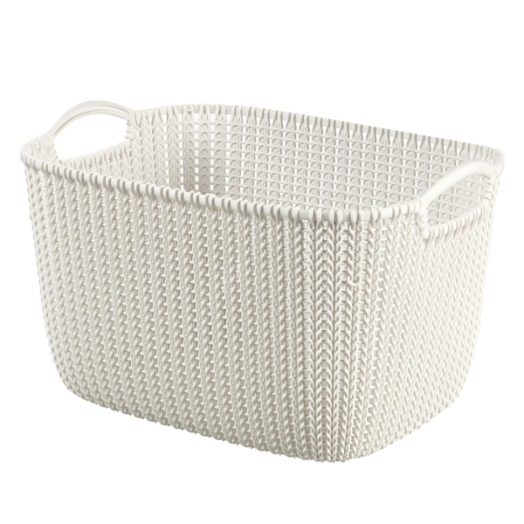 KNIT KOSÁR 19L FEHÉR, TÉGLALAP