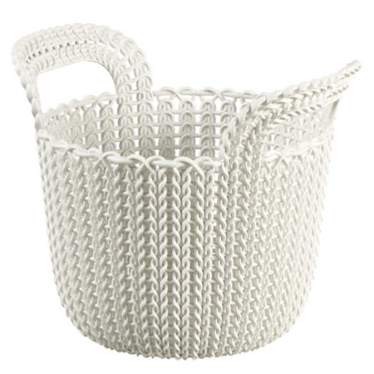 KNIT KOSÁR 3L FEHÉR, KEREK