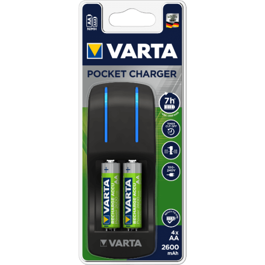 VARTA POCKET AKKUTÖLTŐ 4X2600 MAH   57642101471